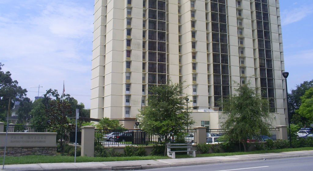 PalmAve01 Palm Avenue Baptist Tower exterior